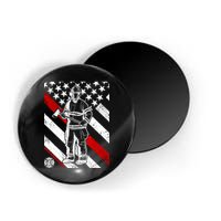 Firefighter Thin Red Line Serve Honor Rescue Magnet