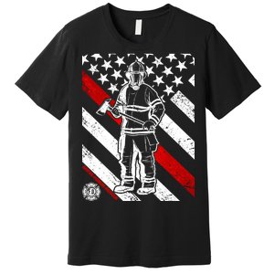 Firefighter Thin Red Line Serve Honor Rescue Premium T-Shirt