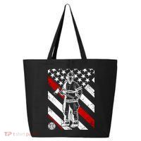 Firefighter Thin Red Line Serve Honor Rescue 25L Jumbo Tote