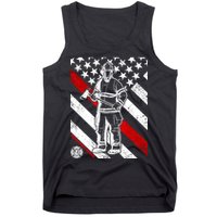 Firefighter Thin Red Line Serve Honor Rescue Tank Top
