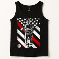 Firefighter Thin Red Line Serve Honor Rescue Tank Top