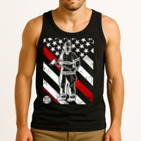 Firefighter Thin Red Line Serve Honor Rescue Tank Top