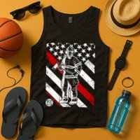 Firefighter Thin Red Line Serve Honor Rescue Tank Top