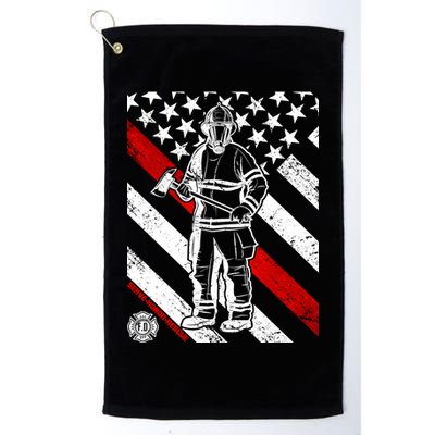 Firefighter Thin Red Line Serve Honor Rescue Golf Towel
