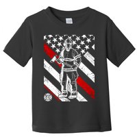 Firefighter Thin Red Line Serve Honor Rescue Toddler T-Shirt