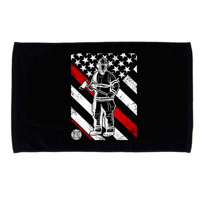 Firefighter Thin Red Line Serve Honor Rescue Microfiber Hand Towel
