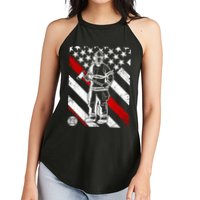 Firefighter Thin Red Line Serve Honor Rescue Women's Perfect Tri Rocker Tank
