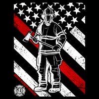 Firefighter Thin Red Line Serve Honor Rescue Kids T-Shirt