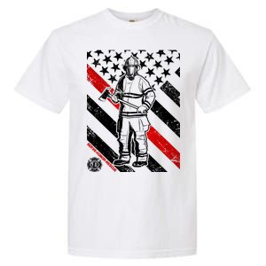 Firefighter Thin Red Line Serve Honor Rescue Garment-Dyed Heavyweight T-Shirt