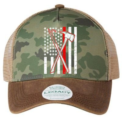 Firefighter US Flag Thin Red Line Legacy Tie Dye Trucker Hat