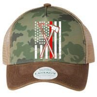 Firefighter US Flag Thin Red Line Legacy Tie Dye Trucker Hat
