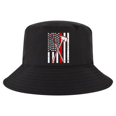 Firefighter US Flag Thin Red Line Cool Comfort Performance Bucket Hat