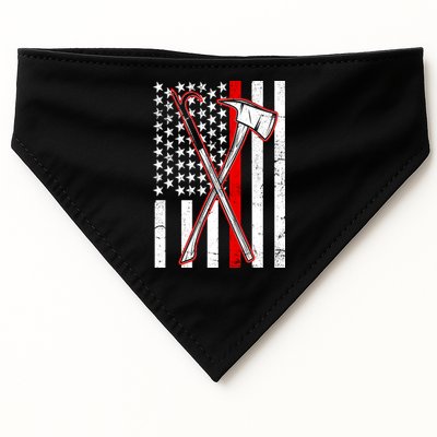 Firefighter US Flag Thin Red Line USA-Made Doggie Bandana