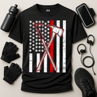Firefighter US Flag Thin Red Line Performance Shirt