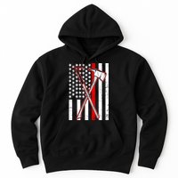 Firefighter US Flag Thin Red Line Hoodie