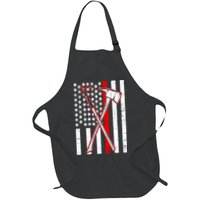 Firefighter US Flag Thin Red Line Apron