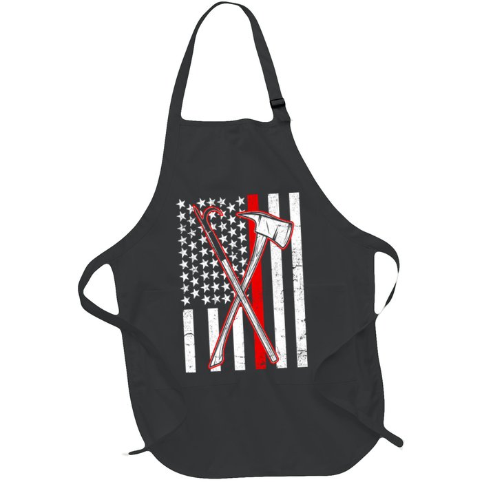 Firefighter US Flag Thin Red Line Apron