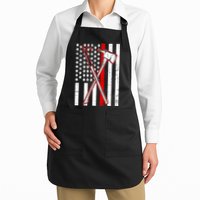 Firefighter US Flag Thin Red Line Apron