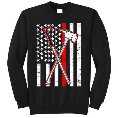 Firefighter US Flag Thin Red Line Sweatshirt
