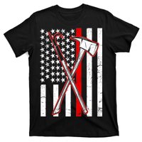 Firefighter US Flag Thin Red Line T-Shirt