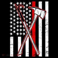 Firefighter US Flag Thin Red Line Impact Tech Backpack