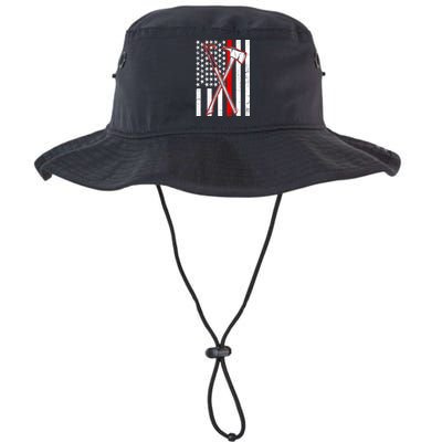 Firefighter US Flag Thin Red Line Bucket Hat