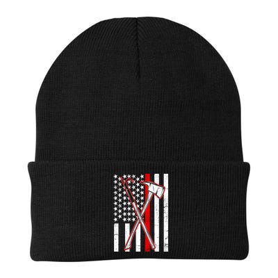 Firefighter US Flag Thin Red Line Beanie