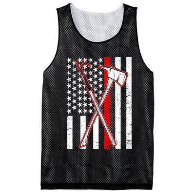 Firefighter US Flag Thin Red Line Mesh Reversible Basketball Jersey Tank