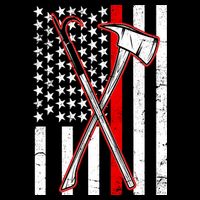 Firefighter US Flag Thin Red Line Poster