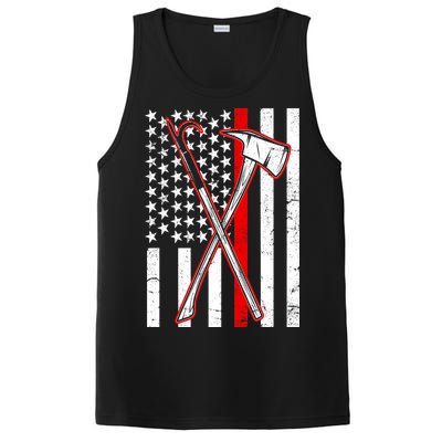 Firefighter US Flag Thin Red Line PosiCharge Competitor Tank