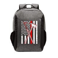 Firefighter US Flag Thin Red Line Vector Backpack