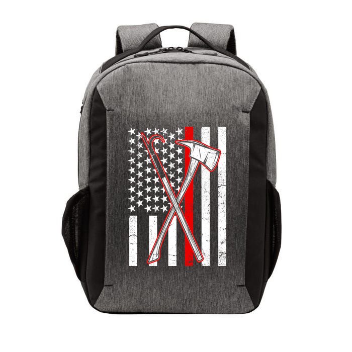 Firefighter US Flag Thin Red Line Vector Backpack