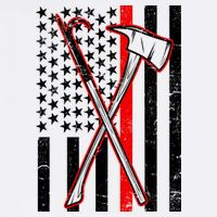 Firefighter US Flag Thin Red Line Garment-Dyed Sweatshirt