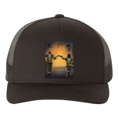 Firefighters Fist Bump  Yupoong Adult 5-Panel Trucker Hat