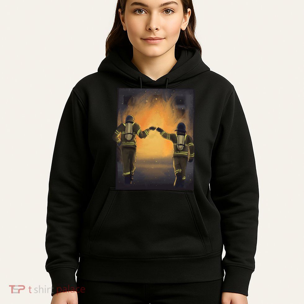 Firefighters Fist Bump  Hoodie