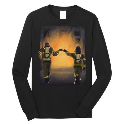 Firefighters Fist Bump  Long Sleeve Shirt