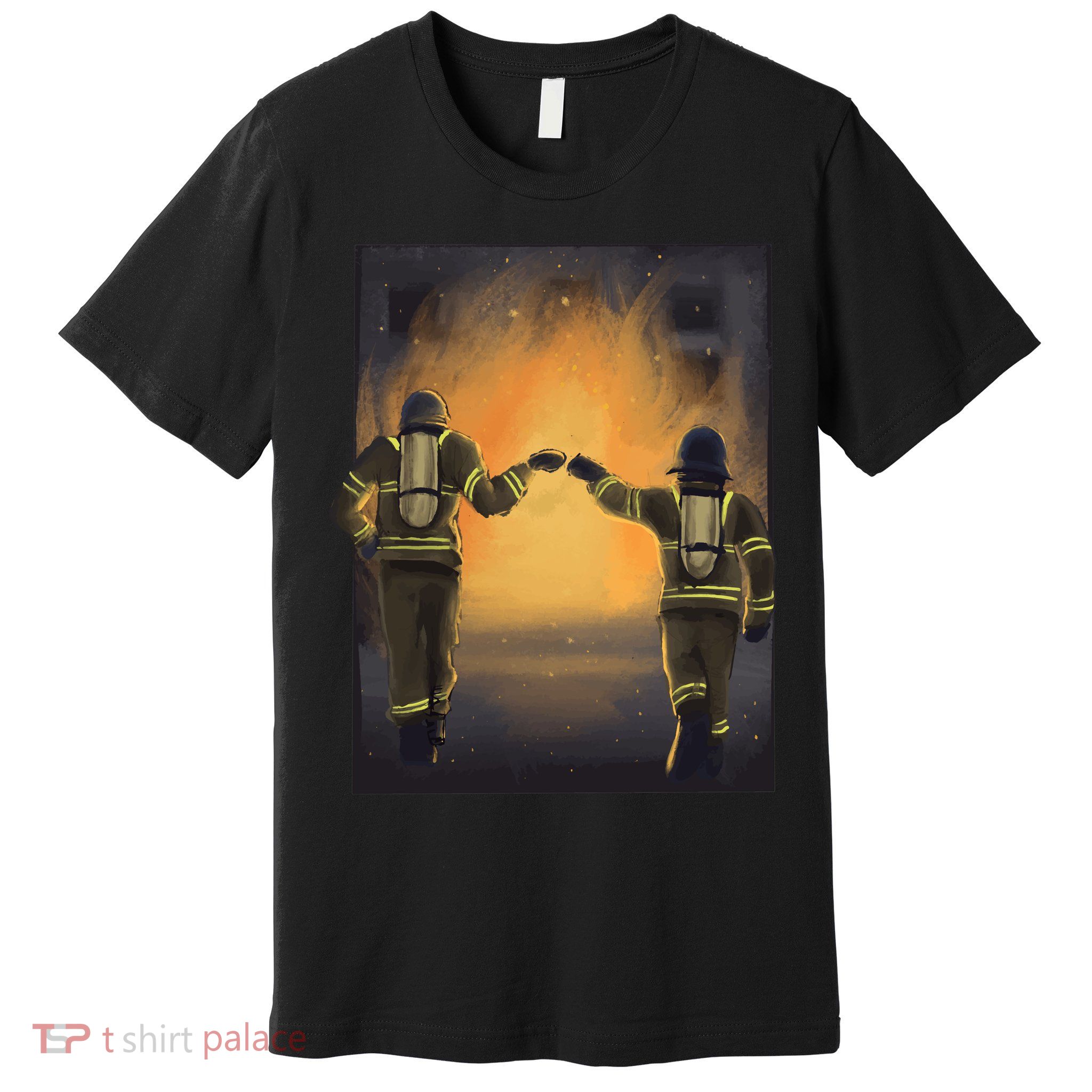 Firefighters Fist Bump  Premium T-Shirt