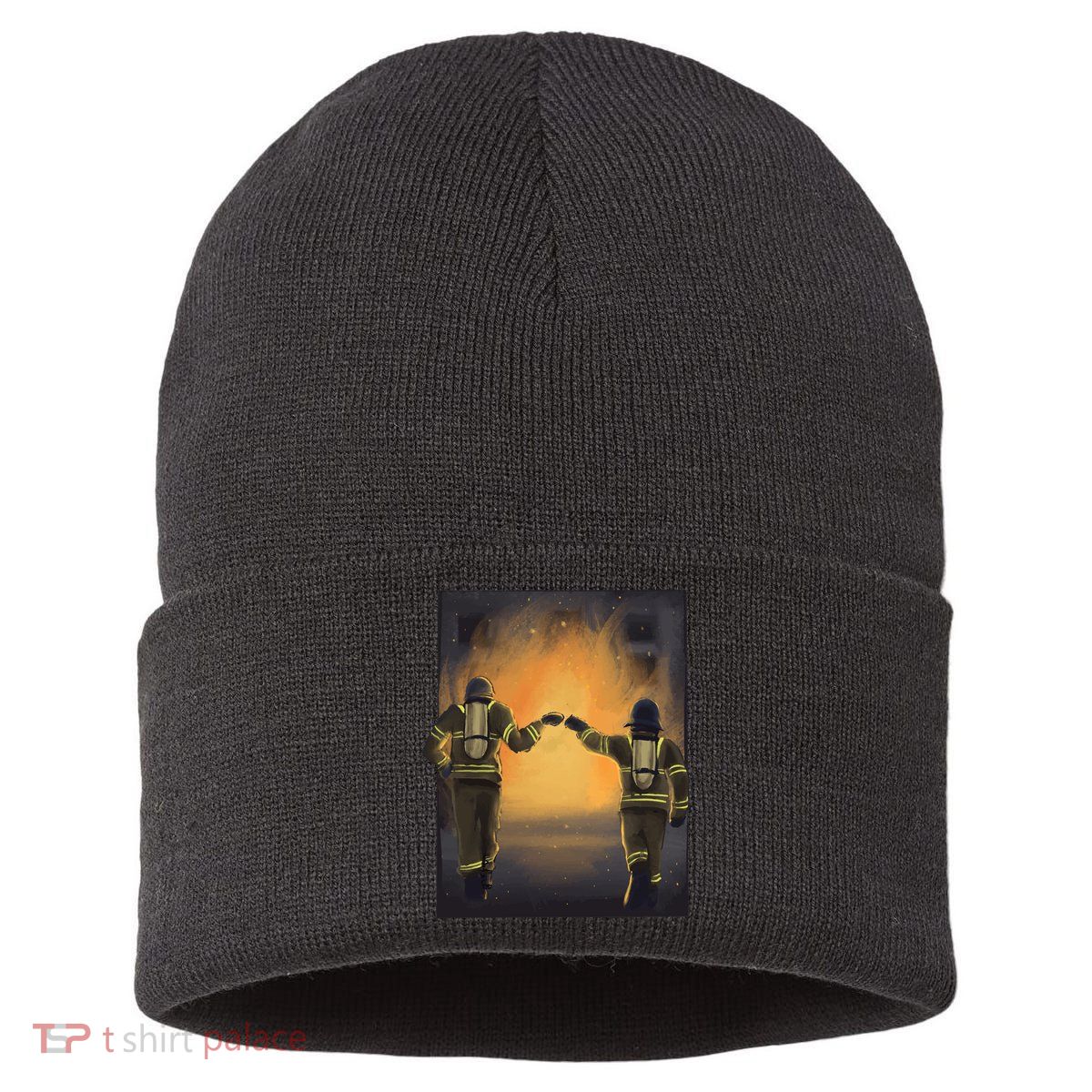Firefighters Fist Bump  Sustainable Knit Beanie