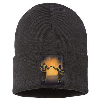 Firefighters Fist Bump  Sustainable Knit Beanie