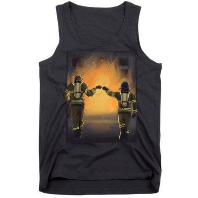Firefighters Fist Bump  Tank Top