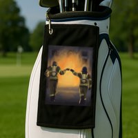 Firefighters Fist Bump  Golf Towel