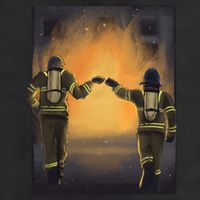 Firefighters Fist Bump  Golf Towel