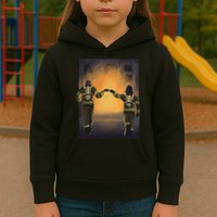 Firefighters Fist Bump  Kids Hoodie