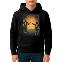 Firefighters Fist Bump  Kids Hoodie