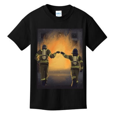 Firefighters Fist Bump  Kids T-Shirt