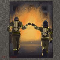 Firefighters Fist Bump  Cotton Canvas Backpack
