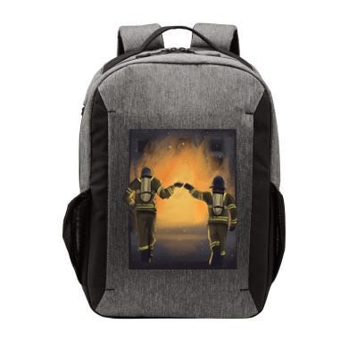 Firefighters Fist Bump  Vector Backpack