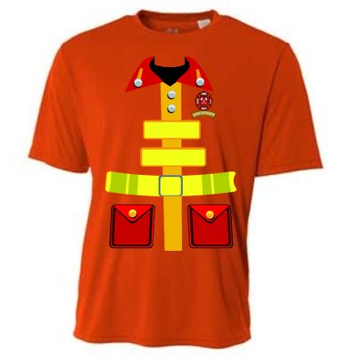 Fireman Costume Firefighter Halloween Uniform Cooling Performance Crew T-Shirt