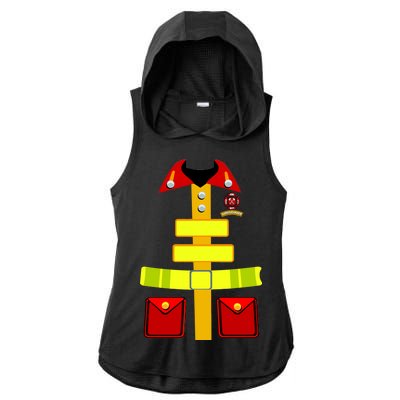 Fireman Costume Firefighter Halloween Uniform Ladies PosiCharge Tri-Blend Wicking Draft Hoodie Tank