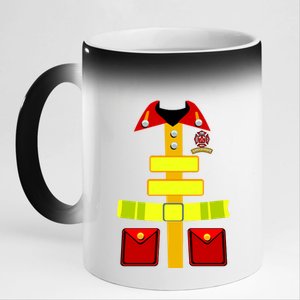 Fireman Costume Firefighter Halloween Uniform 11oz Black Color Changing Mug